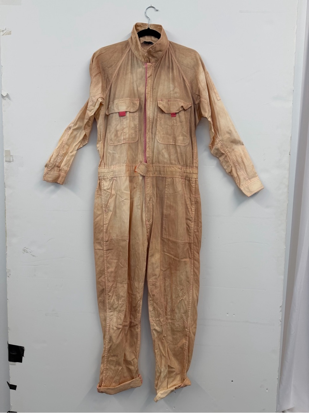 Soma Peach-Beige Utility Jumpsuit with Front Pockets